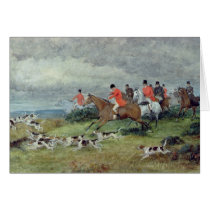Fox Hunting in Surrey, 19th century cards