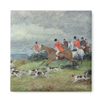 Fox Hunting in Surrey, 19th century magnets