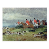 Fox Hunting in Surrey, 19th century postcards