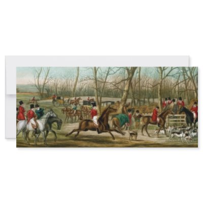 Fox Hunting Full Color Rack Card by jarthurdavis
