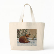 Fox in the snow bag