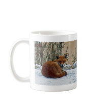 Fox in the snow mug