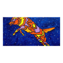 Fox Jumping by Piliero Photo Greeting Card