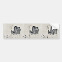 Fox nun Ukiyoe Bumper Stickers