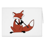 Fox Playing the Clarinet cards