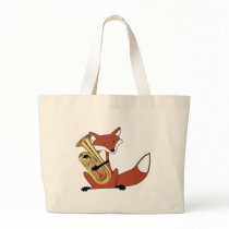 Fox Playing the Euphonium Tote Bag