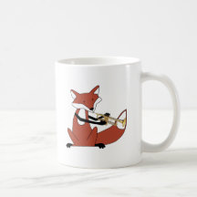 Fox Playing the Trumpet Coffee Mug