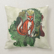 Fox Prince Throw Pillows