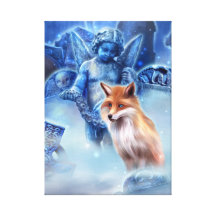 Fox Spirit Stretched Canvas Print