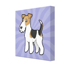 Fox Terrier de fil de bande dessinée Toile Tendue Sur Châssis