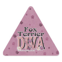 Fox Terrier DIVA Triangle Sticker