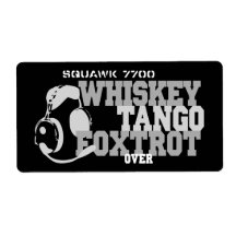 Fox-trot de tango de whiskey - humour d'aviation étiquettes d’expédition