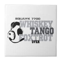 Fox-trot de tango de whiskey - humour d'aviation carreau en céramique