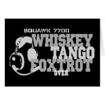 Fox-trot de tango de whiskey - humour d'aviation cartes de vœux