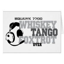 Fox-trot de tango de whiskey - humour d'aviation carte