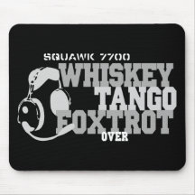 Fox-trot de tango de whiskey - humour d'aviation tapis de souris