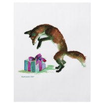 fox with present flyer