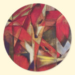 Foxes by Franz Marc, Vintage Abstract Fine Art stickers
