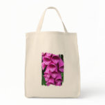 Foxglove Plant Grocery Tote Canvas Bag