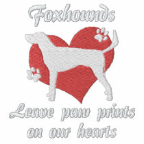 Foxhounds Leave Paw Prints Embroidered Shirt