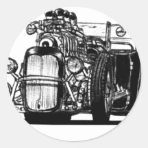 Foxtail Round Stickers