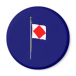 Foxtrot  I am disabled  Nautical Signal Flag Magnets