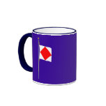 Foxtrot  I am disabled  Nautical Signal Flag mugs