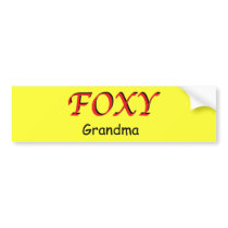 Foxy Grandma Sticker Bumper Sticker