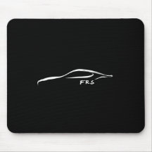 FR-S White Brushstroke Silhouette Mouse Pad