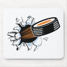 Fracas de galet d'hockey tapis de souris