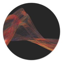 Fractal 3 round sticker