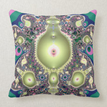 Fractal: A Mother's Womb - God's Garden Pillow