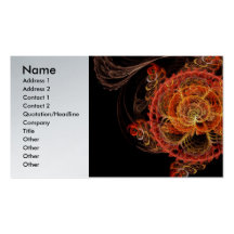 Fractal - Abstract - Mardi gras molecule Business Card Templates