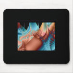 Fractal Art  Blues & Peach Mousepad