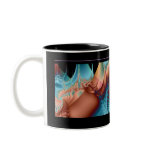 Fractal Art  Blues & Peach Mug