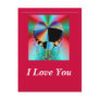 Fractal Art Heart I Love You Postcard