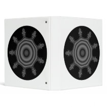 Fractal art in Black and Grey. 3 Ring Binders