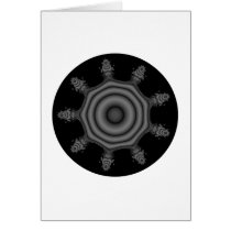 Fractal art in Black and Grey. Greeting Card