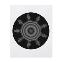 Fractal art in Black and Grey. Flyer