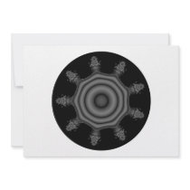 Fractal art in Black and Grey. Invite