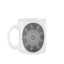 Fractal art in Black and Grey. Mug