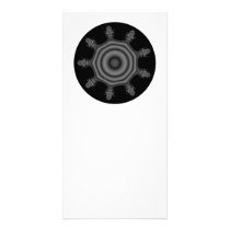Fractal art in Black and Grey. Photo Card