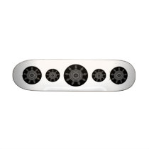 Fractal art in Black and Grey. Skate Boards
