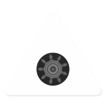 Fractal art in Black and Grey. Triangle Sticker