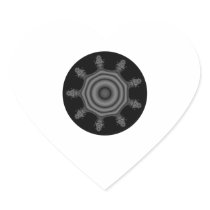 Fractal art in Black and Grey. Stickers