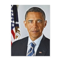 Fractal Art, Official Portrait Barack Obama Post Card