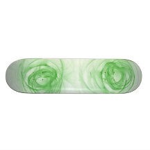 Fractal Beautiful White And Green Skate Deck