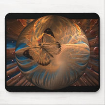 Fractal Butterfly Mouse Pads