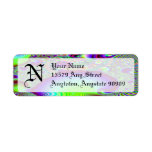 Fractal C~09 Monogram Avery Return Address Labels