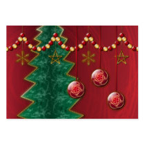 Fractal Celebration Christmas Bookmarks Business Cards
